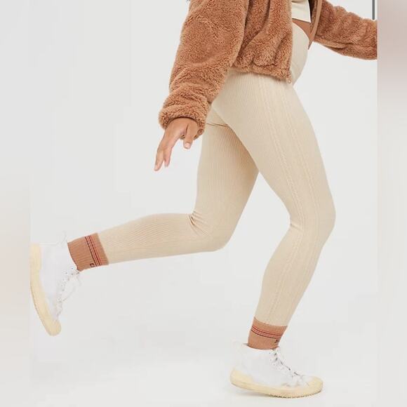 aerie Pants - Aerie OFFLINE By Aerie Seamless Cable High Waisted Legging [A-40]